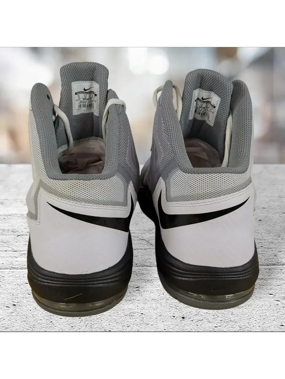 Nike Airmax Stutter Step 2 Sneakers 2014 White Gray 653455-100 Men's Size 13
